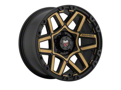 Mamba Offroad Wheels Type M23 Matte Black with Bronze Face 5-Lug Wheel; 17x9; 12mm Offset (02-08 RAM 1500, Excluding Mega Cab)