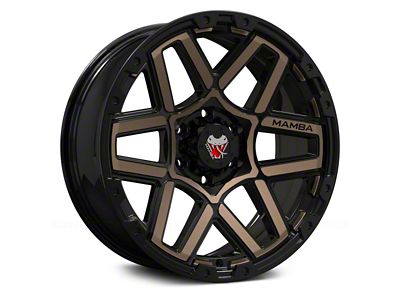Mamba Offroad Wheels Type M23 Matte Black with Bronze Face 5-Lug Wheel; 17x9; 12mm Offset (94-01 RAM 1500)