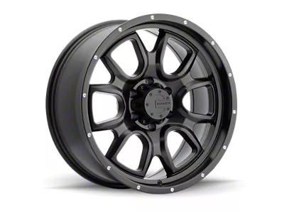 Mamba Offroad Wheels M19 Matte Black with Drill Holes 5-Lug Wheel; 16x8; 13mm Offset (87-90 Dakota)