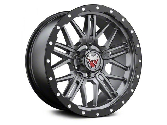 Mamba Offroad Wheels Type M25 Matte Gray with Black Lip 5-Lug Wheel; 18x9; 12mm Offset (05-11 Dakota)