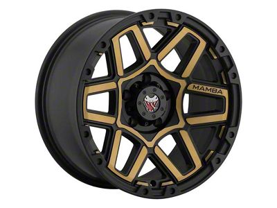 Mamba Offroad Wheels M23 Matte Black with Bronze Face 6-Lug Wheel; 20x9; -12mm Offset (19-25 RAM 1500)