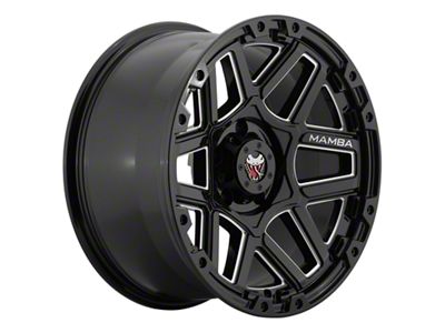 Mamba Offroad Wheels Type M23 Gloss Black Machined 6-Lug Wheel; 18x9; 12mm Offset (19-25 RAM 1500)