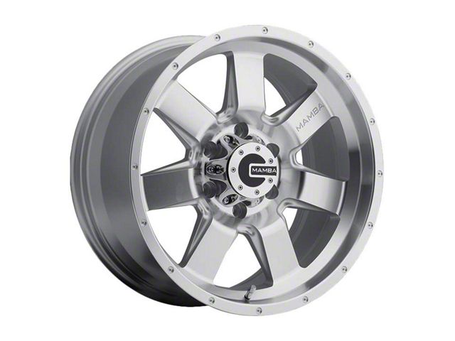 Mamba Offroad Wheels Type M14 Machined Face Silver 6-Lug Wheel; 17x9; 12mm Offset (14-18 Silverado 1500)