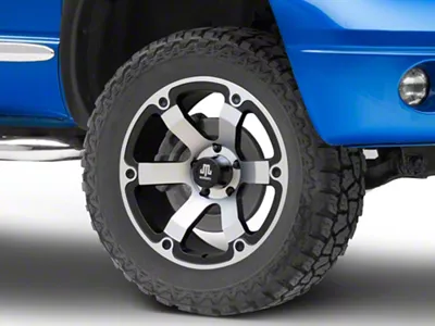 Mammoth Rogue Matte Black Machined 5-Lug Wheel; 20x9; -6mm Offset (02-08 RAM 1500, Excluding Mega Cab)