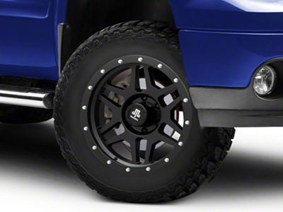 Mammoth Split 6 Beadlock Matte Black 6-Lug Wheel; 18x9; -6mm Offset (07-13 Sierra 1500)