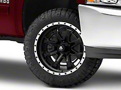 Mammoth Split 16 Beadlock Satin Black with Polished Lip 6-Lug Wheel; 20x9; -6mm Offset (07-13 Silverado 1500)
