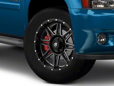 Mammoth Revolver Gloss Black Machined 6-Lug Wheel; 20x9; -6mm Offset (07-14 Tahoe)