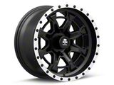 Mammoth Split 16 Beadlock Satin Black with Polished Lip 6-Lug Wheel; 17x9; -6mm Offset (07-14 Tahoe)