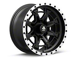 Mammoth Split 16 Beadlock Satin Black with Polished Lip 6-Lug Wheel; 17x9; -6mm Offset (07-14 Tahoe)