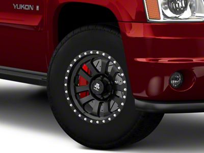 Mammoth 10-Spoke Beadlock Matte Black 6-Lug Wheel; 17x9; -6mm Offset (07-14 Yukon)