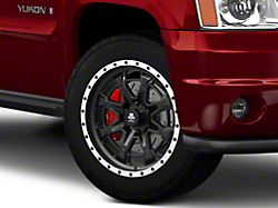 Mammoth Split 16 Beadlock Satin Black with Polished Lip 6-Lug Wheel; 20x9; -6mm Offset (07-14 Yukon)
