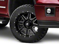 Mammoth Revolver Gloss Black Machined 6-Lug Wheel; 20x9; -6mm Offset (14-18 Sierra 1500)