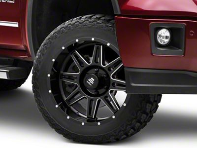Mammoth Revolver Gloss Black Machined 6-Lug Wheel; 20x9; -6mm Offset (14-18 Sierra 1500)