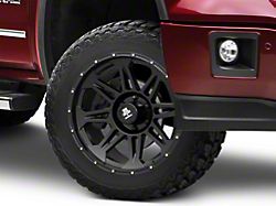 Mammoth Split 8 Beadlock Matte Black 6-Lug Wheel; 20x9; -6mm Offset (14-18 Sierra 1500)