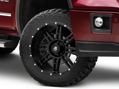 Mammoth Vader Beadlock Matte Black 6-Lug Wheel; 20x9; -6mm Offset (14-18 Sierra 1500)