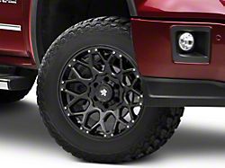 Mammoth Vex Satin Black 6-Lug Wheel; 18x9; -6mm Offset (14-18 Sierra 1500)