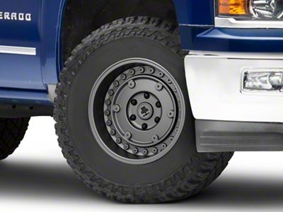 Mammoth Militant Charcoal Wheel; 17x9.5; -18mm Offset (14-18 Silverado 1500)