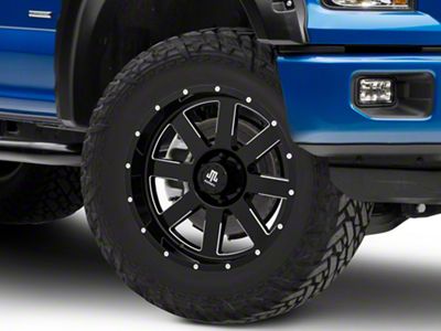 Mammoth Horde Beadlock Gloss Black Machined 6-Lug Wheel; 20x9; 0mm Offset (15-20 F-150)