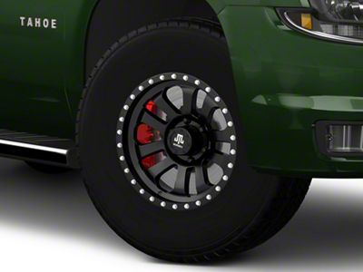 Mammoth 10-Spoke Beadlock Matte Black 6-Lug Wheel; 17x9; -6mm Offset (15-20 Tahoe)