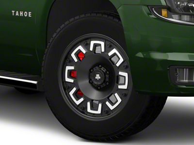 Mammoth Boss Satin Black Machined 6-Lug Wheel; 20x9; -6mm Offset (15-20 Tahoe)