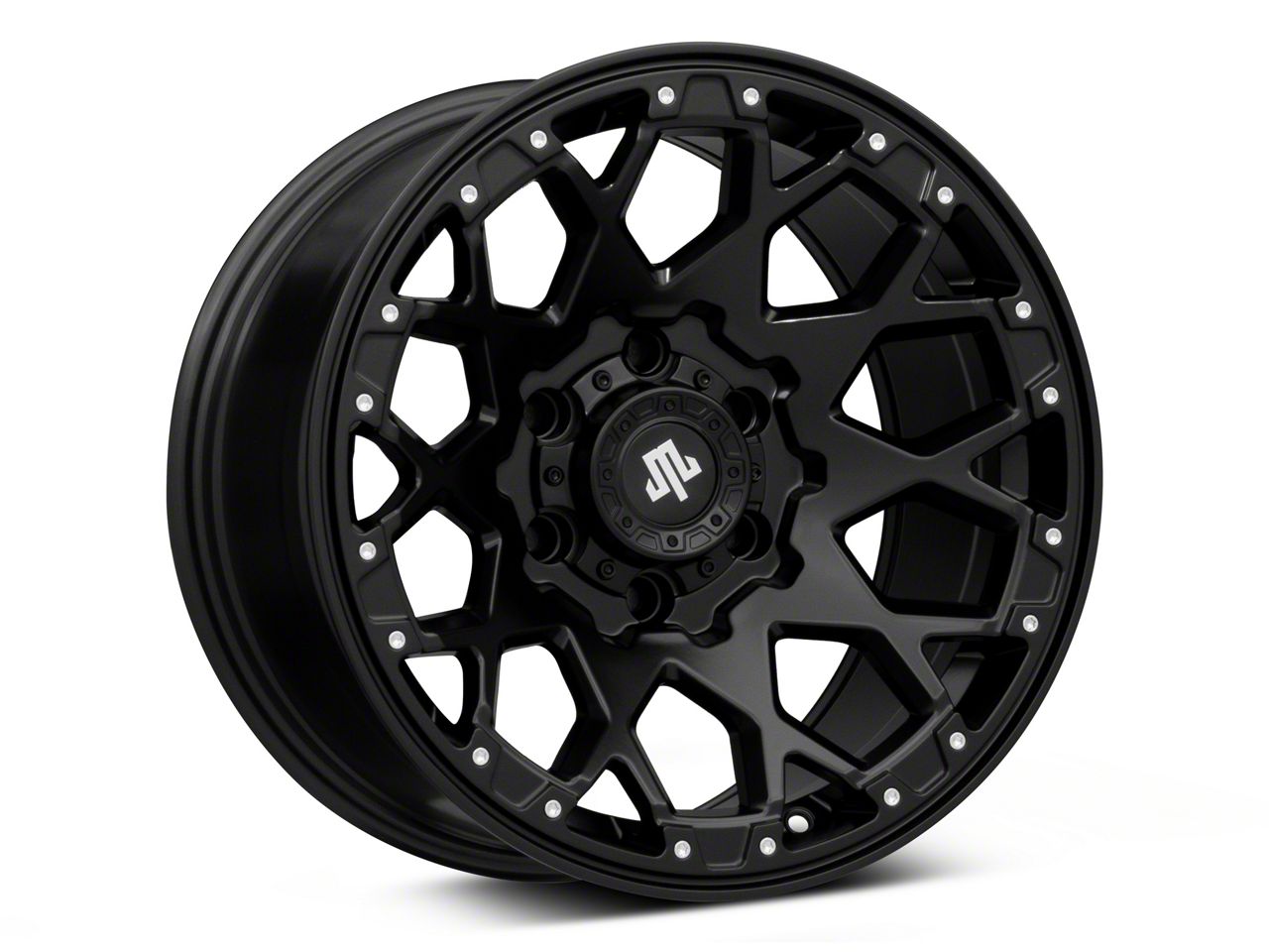 世界の Mammoth Tahoe Vex Satin Black Machined 6-Lug Wheel; 17x9 アニメ