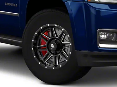 Mammoth Revolver Gloss Black Machined 6-Lug Wheel; 17x9; -6mm Offset (15-20 Yukon)