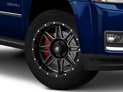 Mammoth Revolver Gloss Black Machined 6-Lug Wheel; 20x9; -6mm Offset (15-20 Yukon)