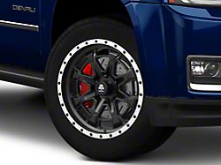 Mammoth Split 16 Beadlock Satin Black with Polished Lip 6-Lug Wheel; 20x9; -6mm Offset (15-20 Yukon)