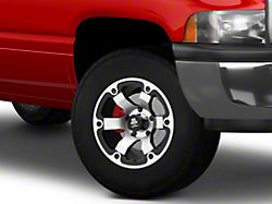 Mammoth Rogue Matte Black Machined 5-Lug Wheel; 17x9; -6mm Offset (94-01 RAM 1500)