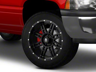 Mammoth Vader Beadlock Matte Black 5-Lug Wheel; 20x9; -6mm Offset (94-01 RAM 1500)
