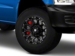 Mammoth Vex Satin Black Machined 5-Lug Wheel; 17x9; -6mm Offset (94-01 RAM 1500)