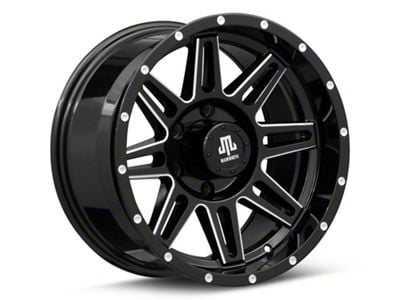 Mammoth Revolver Gloss Black Machined 6-Lug Wheel; 17x9; -6mm Offset (99-06 Sierra 1500)