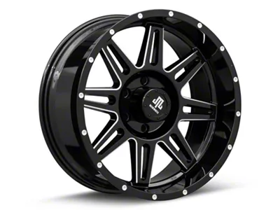 Mammoth Revolver Gloss Black Machined 6-Lug Wheel; 20x9; -6mm Offset (99-06 Sierra 1500)