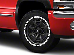 Mammoth Split 16 Beadlock Satin Black with Polished Lip 6-Lug Wheel; 20x9; -6mm Offset (99-06 Sierra 1500)