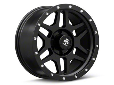 Mammoth Split 6 Beadlock Matte Black 6-Lug Wheel; 18x9; -6mm Offset (99-06 Sierra 1500)