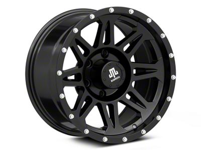 Mammoth Split 8 Satin Black 6-Lug Wheel; 17x9; -6mm Offset (99-06 Sierra 1500)