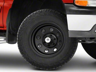 Mammoth 8-Hole Matte Black 6-Lug Wheel; 17x8; -6mm Offset (99-06 Silverado 1500)