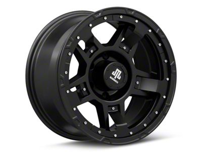 Mammoth Cliff Hanger Matte Black 6-Lug Wheel; 17x9; -6mm Offset (99-06 Silverado 1500)