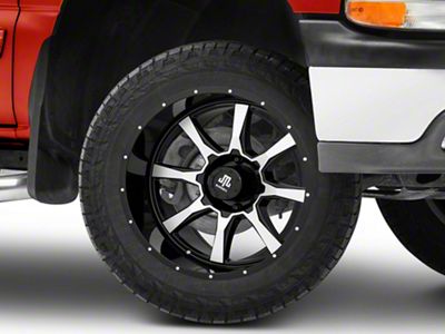 Mammoth High Roller Gloss Black Machined 6-Lug Wheel; 20x10; -24mm Offset (99-06 Silverado 1500)