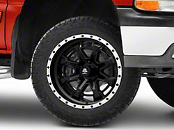 Mammoth Split 16 Beadlock Satin Black with Polished Lip 6-Lug Wheel; 20x9; -6mm Offset (99-06 Silverado 1500)