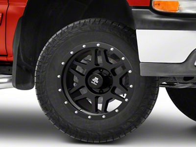 Mammoth Split 6 Beadlock Matte Black 6-Lug Wheel; 18x9; -6mm Offset (99-06 Silverado 1500)