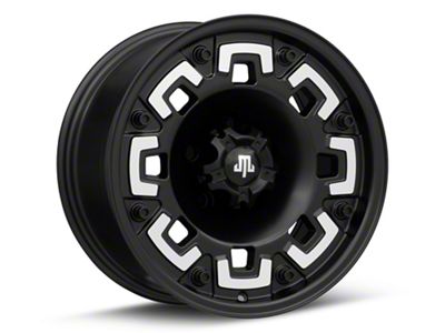 Mammoth Boss Satin Black Machined 5-Lug Wheel; 17x9; -6mm Offset (05-11 Dakota)