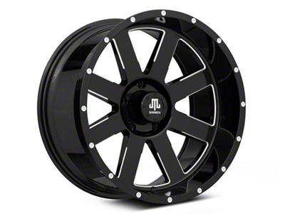 Mammoth Horde Beadlock Gloss Black Machined 5-Lug Wheel; 20x10; -24mm Offset (05-11 Dakota)