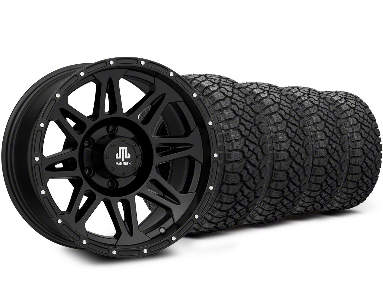 17×9 Mammoth Split 8 & 33in Kenda All-Terrain KLEVER R/T KR601 Tire Package (15-20 F-150)