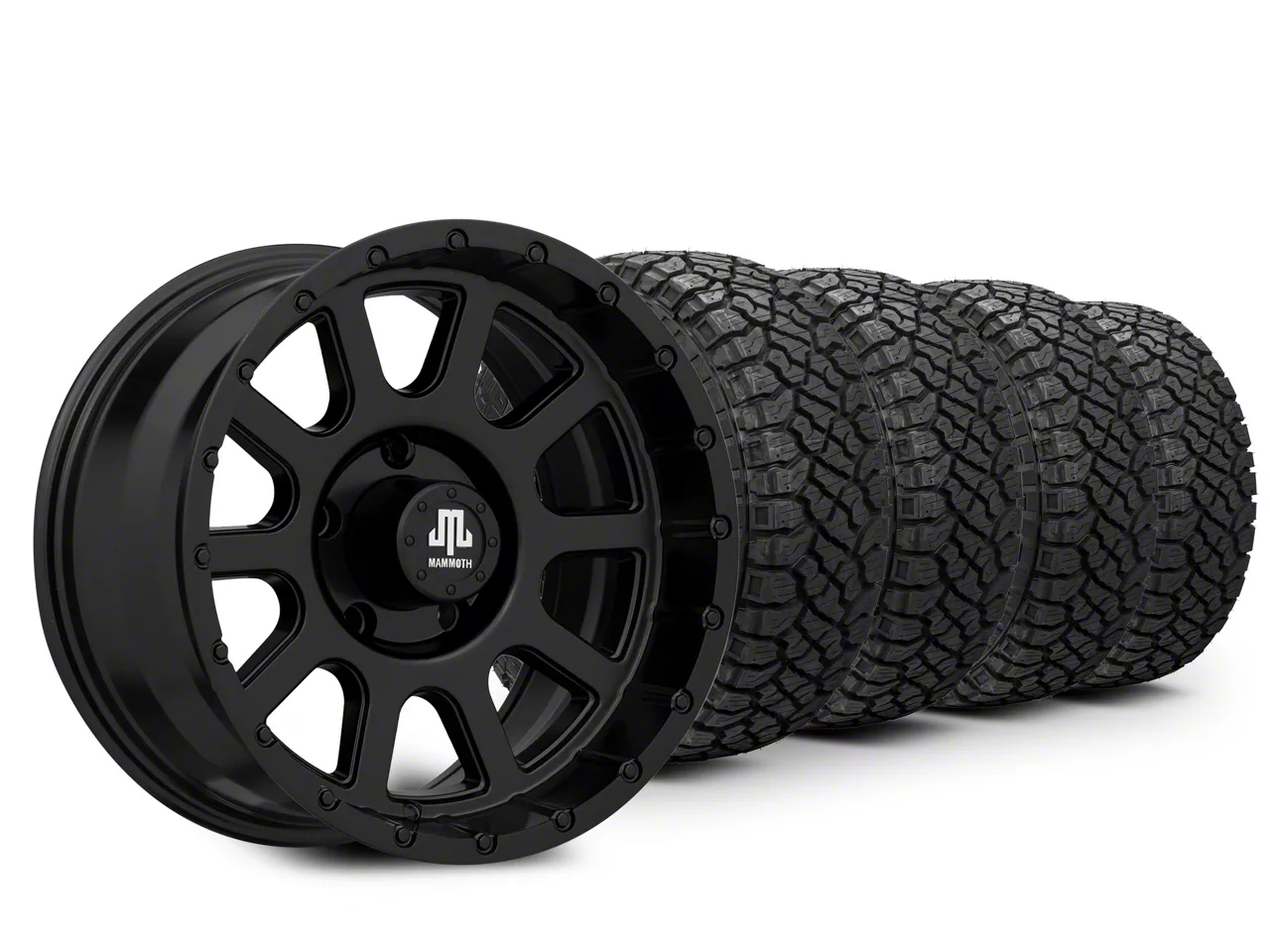 18×9 Mammoth 10 Hole & 33in Kenda All-Terrain KLEVER R/T KR601 Tire Package (09-14 F-150)
