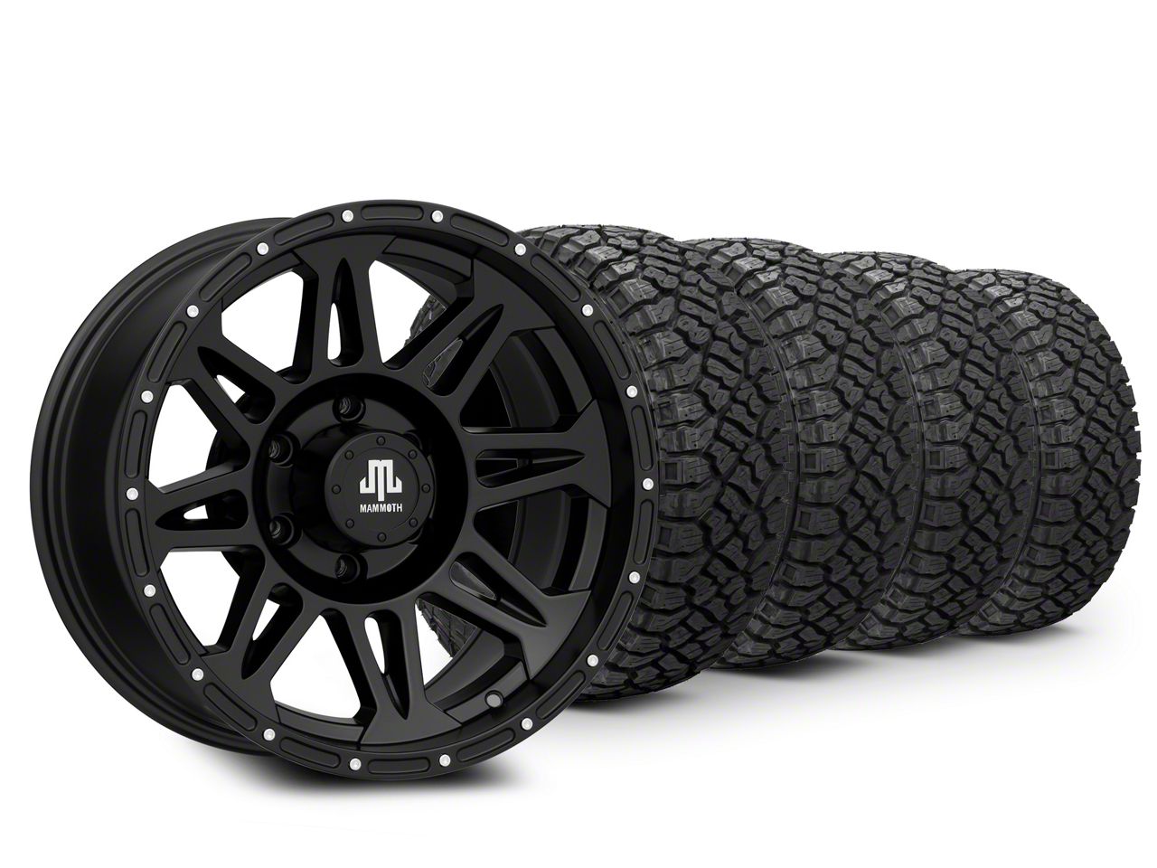 18×9 Mammoth Split 8 & 33in Kenda All-Terrain KLEVER R/T KR601 Tire Package (15-20 F-150)