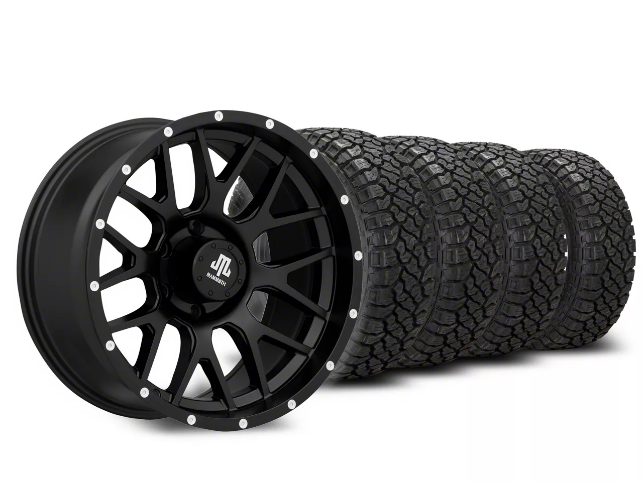 18×9 Mammoth Mesh Wheel & 33in Kenda All-Terrain KLEVER R/T KR601 Tire Package (15-20 F-150)