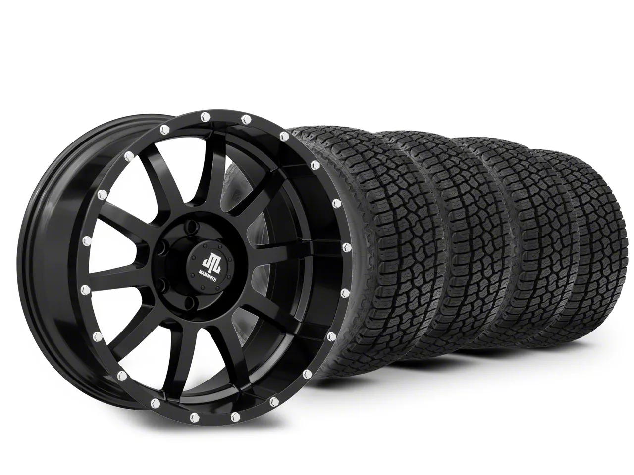20×9 Mammoth SP12 Wheel & 33in Milestar All-Terrain Patagonia AT/R Tire Package (15-20 F-150)