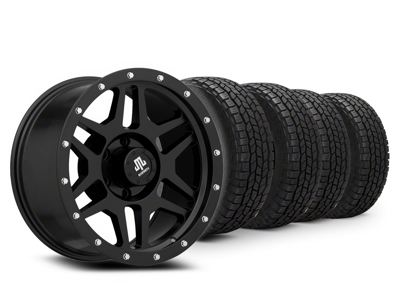 18×9 Mammoth Six Spoke Wheel & 33in Cooper All-Terrain Discoverer A/T3 XLT Tire Package (15-20 F-150)