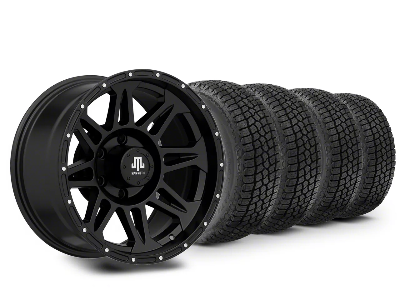 17×9 Mammoth 8 Beadlock Wheel & 33in Milestar All-Terrain Patagonia AT/R Tire Package (04-08 F-150)